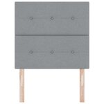 Tête de lit capitonnée gris clair 100 cm en tissu