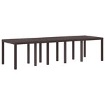 vidaXL Table de Jardin Marron 300 x 100 x 73 cm polyrotin