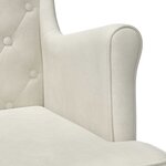 vidaXL Fauteuil Crème Velours