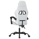 vidaXL Chaise de jeu pivotante Blanc et noir Similicuir