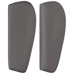 vidaXL Tête de lit avec oreilles Gris 163x23x78/88 cm Similicuir