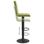 vidaXL Tabourets de bar lot de 2 vert clair velours
