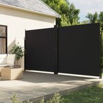 vidaXL Auvent latéral rétractable noir 220x600 cm