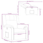 vidaXL Fauteuil inclinable Vert foncé Tissu