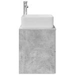 vidaXL Vanité de lavabo mural Gris béton 49 5 x 41 x 63 cm