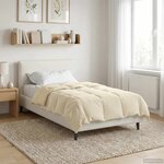vidaXL Duvet d'hiver Matelassé Crème 135 x 220 cm Microfibre