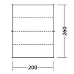 Easy Camp Bâche de tente Cliff 2 6x2 m Gris et sable