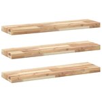 vidaXL Étagères flottantes 3 Pièces 80x20x4 cm acacia massif non traité