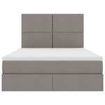vidaXL Lit de Rangement Taupe 140 x 190 cm Cuir synthétique
