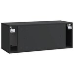 vidaXL Meuble TV mural 78 5 x 31 x 30 cm Noir Bois d'ingénierie