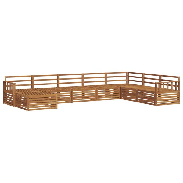 vidaXL Ensemble de canapés d'extérieur 8 Pièces Naturel