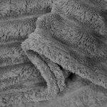 vidaXL Jeté Gris foncé 240 x 220 cm Toison