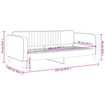 vidaXL Lit de repos sans matelas gris foncé 90x200 cm velours