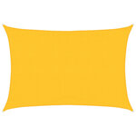 vidaXL Voile d'ombrage 160 g/m² rectangulaire jaune 3 5x5 m PEHD
