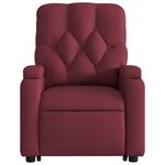 vidaXL Fauteuil inclinable de massage électrique Rouge bordeaux Tissu