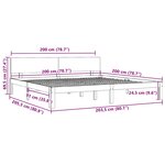 vidaXL Cadre de lit sans matelas blanc bois massif de pin 200x200 cm