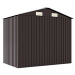 vidaXL Abri de jardin Marron 205x129x183 cm Acier galvanisé