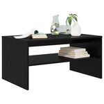 vidaXL Table basse Chêne noir 80 x 50 x 40 cm Bois d'ingénierie