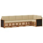 vidaXL Ensemble de canapés d'extérieur 5 pc Naturel