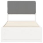 vidaXL Cadre de lit avec tête de lit rembourrée Gris clair 90 x 200 cm