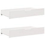 vidaXL Lit de jour avec tiroirs sans matelas 90x200 cm bois massif