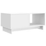 vidaXL Table basse Blanc brillant 90 x 50 x 40 cm Bois d'ingénierie