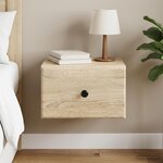 vidaXL Cabinet de chevet mural Chêne Sonoma 34 5 x 33 x 20 cm