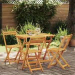 vidaXL Ensemble bistrot 5 Pièces Marron Bois d'acacia massif