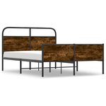 vidaXL Cadre de lit sans matelas 120x190 cm cm chêne sonoma