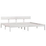 vidaXL Cadre de lit sans matelas blanc bois massif 200x200 cm
