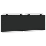 vidaXL Coussin de tête de lit noir et blanc 120 cm similicuir
