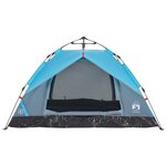 vidaXL Tente de camping à dôme 2 personnes bleu libération rapide