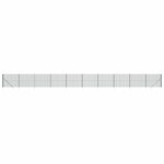 vidaXL Clôture en treillis métallique et piquet d'ancrage vert 2 2x25m