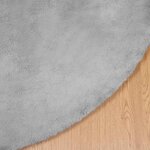 vidaXL Tapis en Fourrure Synthétique de Lapin Olite Gris Ø 100 cm