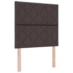 vidaXL Lit avec sommier et banc marron foncé 100x200 cm en tissu