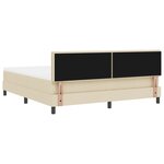 vidaXL Lit à Ressorts avec Matelas Crème 180x200 cm Tissu