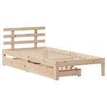 vidaXL Cadre de lit avec tiroirs sans matelas 75x190 cm