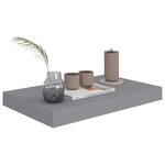 vidaXL Étagères murales flottantes 2 Pièces Gris 40x23x3 8 cm MDF