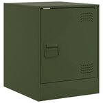 vidaXL Tables de chevet 2 Pièces vert olive 34 5x39x44 cm acier