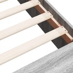 vidaXL Cadre de lit sonoma gris 135x190 cm bois d'ingénierie