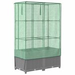 vidaXL Jardinière surélevée avec housse aspect rotin 80x40x138 cm