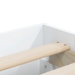 vidaXL Cadre de lit avec tiroirs blanc 140x190cm bois d'ingénierie