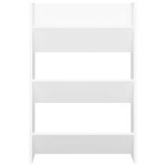 vidaXL Armoire à chaussures murale Blanc 60x18x90 cm Aggloméré