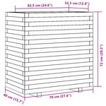 vidaXL Jardinière 70x40x72 cm bois massif douglas