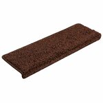 vidaXL Tapis d'escalier 30 pièces 65 x 21 x 4 cm Marron Bord rectangulaire