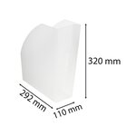 Porte-revues The Magazine - Dimensions L11 x H32 x P29,2 cm coloris givre EXACOMPTA