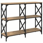 vidaXL Table console Chêne artisanal 100 x 28 x 80 5 cm