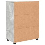 vidaXL Cabinet de salle de bain avec porte Gris béton 60 x 35 x 80 cm