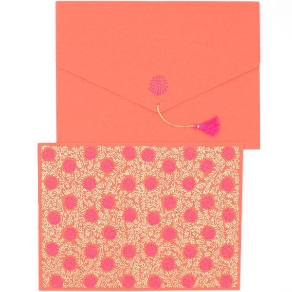 PAPERTREE MONSOON Lot de 5 Enveloppes (A5) - Orange