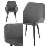 Lot de 4 chaises de salle à manger moderne design robuste 86 x 57 x 56 cm gris foncé 03_0009832